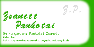 zsanett pankotai business card
